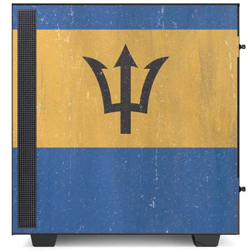 Barbados Flag Distressed NZXT H510 Compact ATX Mid-Tower Case Skin